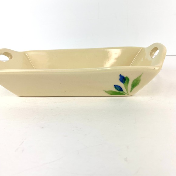 Emerson Creek Pottery Hand Painted Iris Cracker Basket - Picture 5 of 7